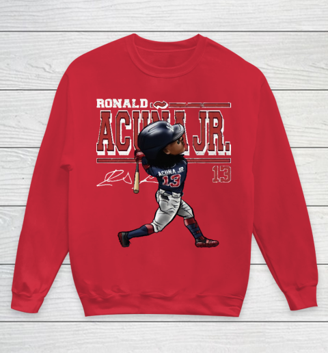 Ronald Acuna Jr Cartoon Youth Sweatshirt 7