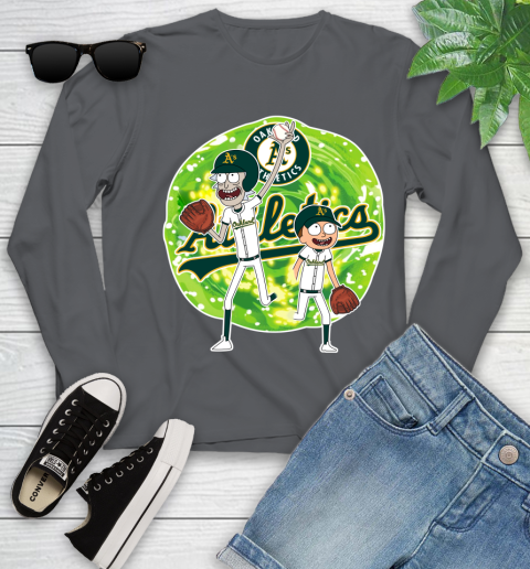 MLB Oakland Athletics Rick And Morty Baseball Sports Youth Long Sleeve 8