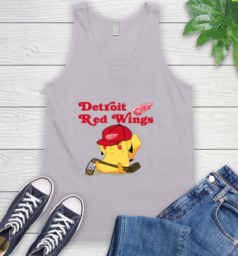 NHL Pikachu Hockey Sports Detroit Red Wings Tank Top 4