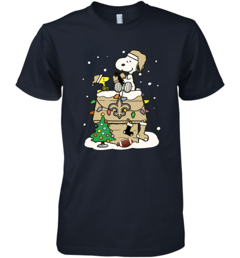 3362 a happy christmas with new orleans saints snoopy premium guys tee 5 front midnight navy