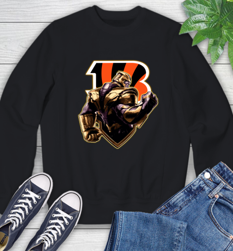NFL Thanos Avengers Endgame Football Sports Cincinnati Bengals Sweatshirt 2