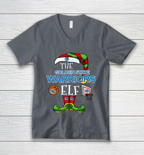 Golden State Warriors Christmas ELF Funny NBA V-Neck T-Shirt 4