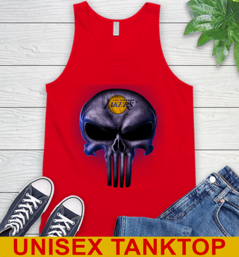 Los Angeles Lakers NBA Basketball Punisher Skull Sports Tank Top 5