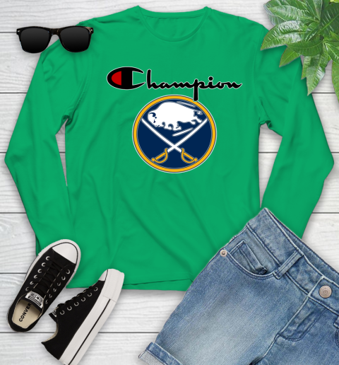 NHL Hockey Buffalo Sabres Champion Shirt Youth Long Sleeve 4