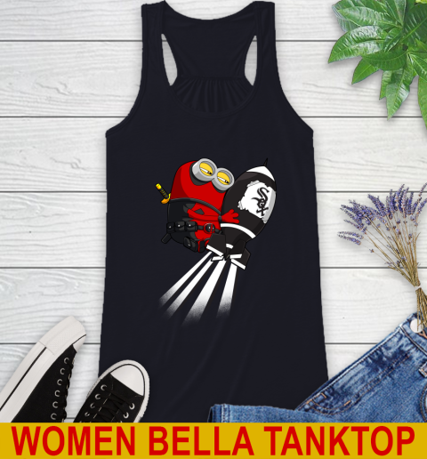 MLB Baseball Chicago White Sox Deadpool Minion Marvel Shirt Racerback Tank 8