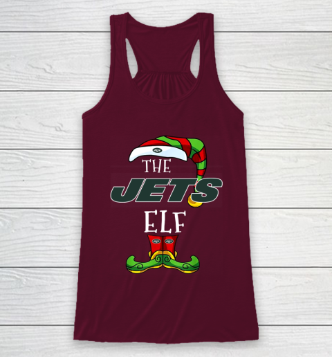 New York Jets Christmas ELF Funny NFL Racerback Tank 2