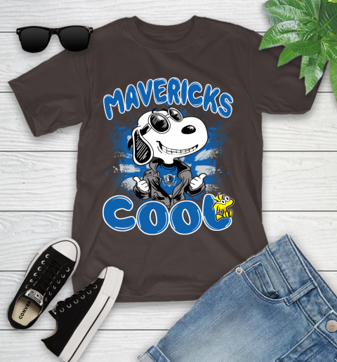 NBA Basketball Dallas Mavericks Cool Snoopy Shirt Youth T-Shirt 6