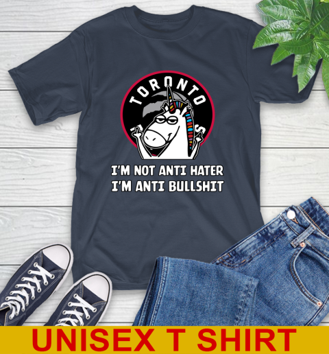 Toronto Raptors NBA Basketball Unicorn I'm Not Anti Hater I'm Anti Bullshit T-Shirt 4