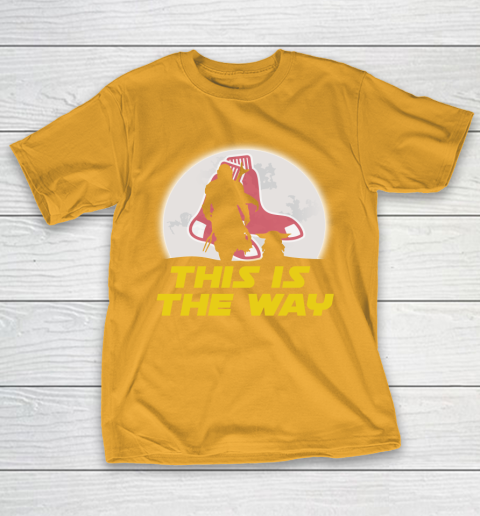 Boston Red Sox MLB Baseball Star Wars Yoda And Mandalorian This Is The Way T-Shirt 2