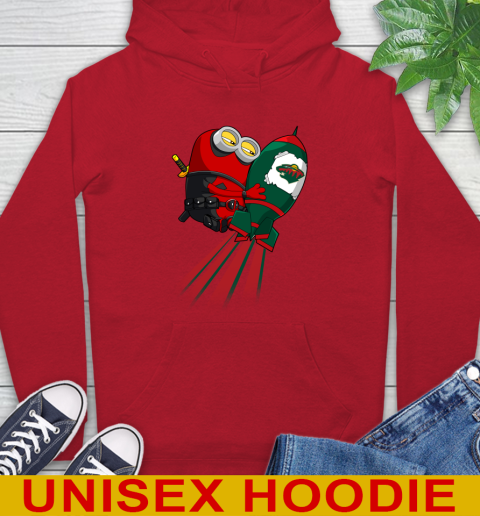 NHL Hockey Minnesota Wild Deadpool Minion Marvel Shirt Hoodie 10