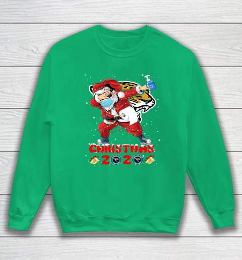 Jacksonville Jaguars Funny Santa Claus Dabbing Christmas 2020 NFL Sweatshirt 5
