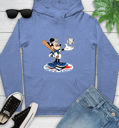 MLB Baseball Toronto Blue Jays Cheerful Mickey Disney Shirt Youth Hoodie 11