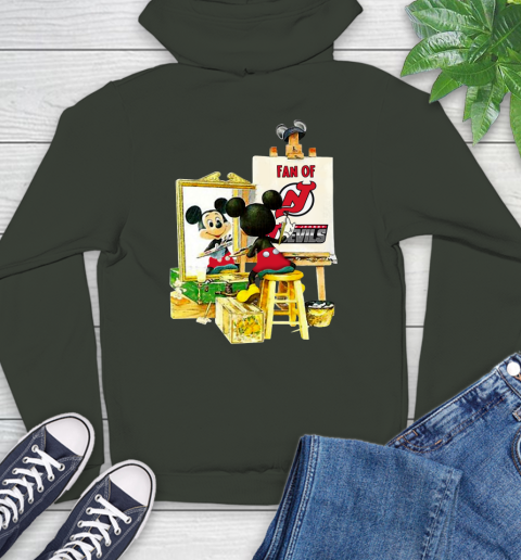NHL Hockey New Jersey Devils Mickey Drawing Shirt 24