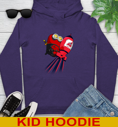MLB Baseball Cleveland Indians Deadpool Minion Marvel Shirt Youth Hoodie 5