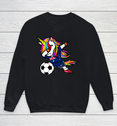 Dabbing Unicorn Australia Football Australian Flag Soccer Youth Sweatshirt