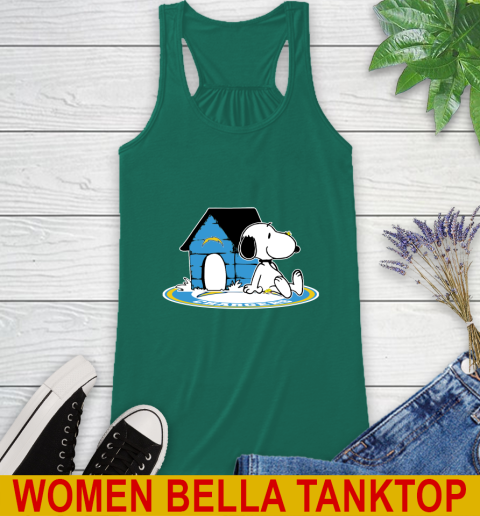 NFL Football Los Angeles Chargers Snoopy The Peanuts Movie Shirt Racerback Tank 7