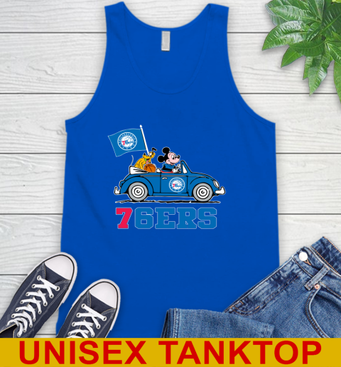 NBA Basketball Philadelphia 76ers Pluto Mickey Driving Disney Shirt Tank Top 5