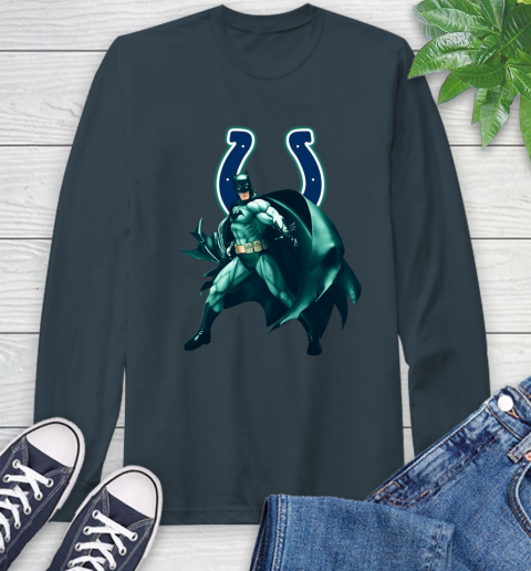 NFL Batman Football Sports Indianapolis Colts Long Sleeve T-Shirt 8