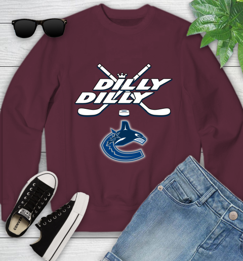 NHL Vancouver Canucks Dilly Dilly Hockey Sports Youth Sweatshirt 5