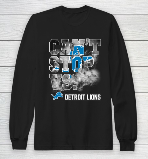 NFL Detroit Lions Can't Stop Vs Long Sleeve T-Shirt