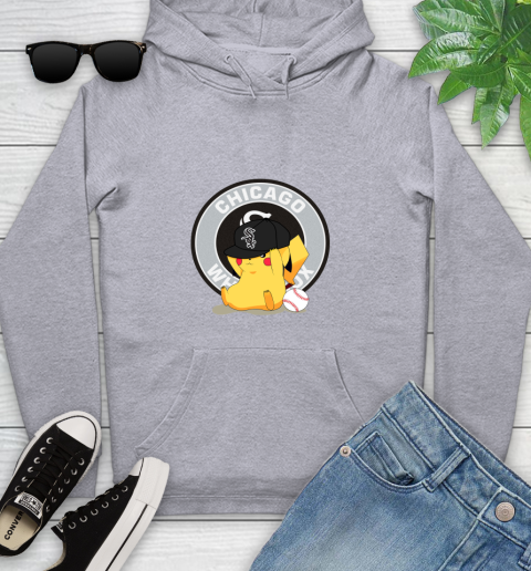 MLB Pikachu Baseball Sports Chicago White Sox Youth Hoodie 6