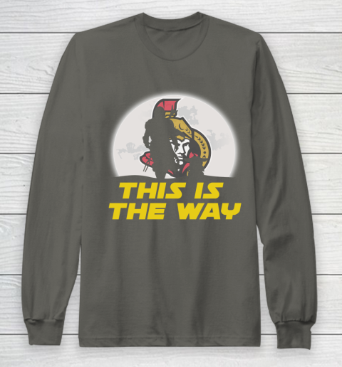Ottawa Senators NHL Ice Hockey Star Wars Yoda And Mandalorian This Is The Way Long Sleeve T-Shirt 5