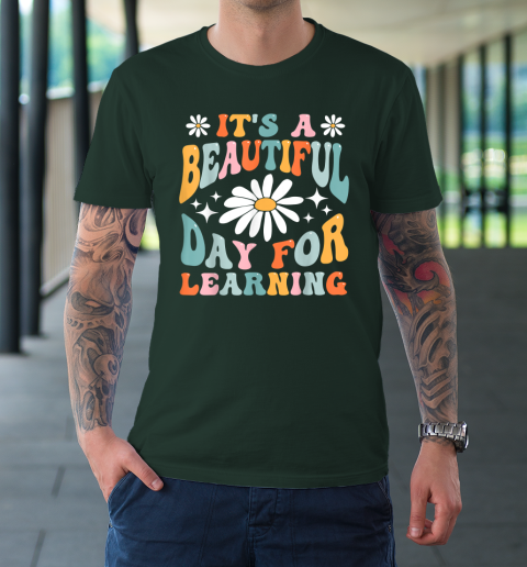 It's Beautiful Day For Learning Retro Teacher Back To School T-Shirt 11