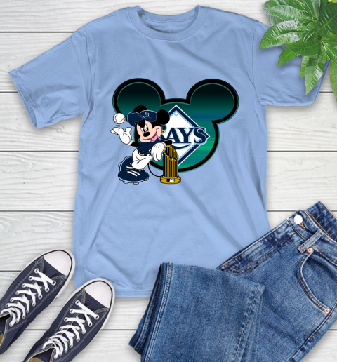 MLB Tampa Bay Rays The Commissioner's Trophy Mickey Mouse Disney T-Shirt 12 MLB Tampa Bay Rays The Commissioner's Trophy Mickey Mouse Disney T-Shirt - Image 12