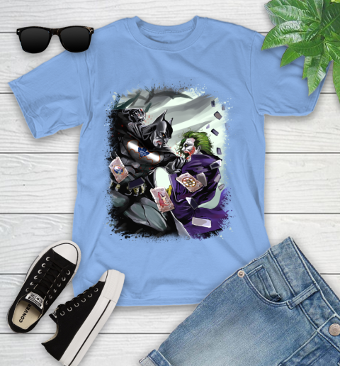 Toronto Maple Leafs NHL Hockey Batman Fighting Joker DC Comics Youth T-Shirt 11