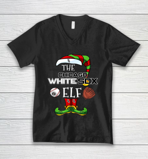 Chicago White Sox Christmas ELF Funny MLB V-Neck T-Shirt