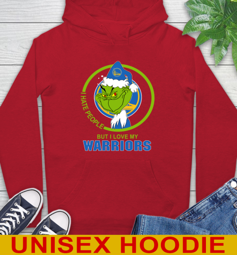 Golden State Warriors NBA Christmas Grinch I Hate People But I Love My Favorite Basketball Team Hoodie 10