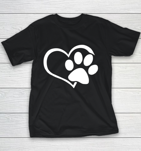 Dog Mom Shirt Dog Dad Mom Puppy Shirt Love Dogs Paw Print Heart Women Men Youth T-Shirt