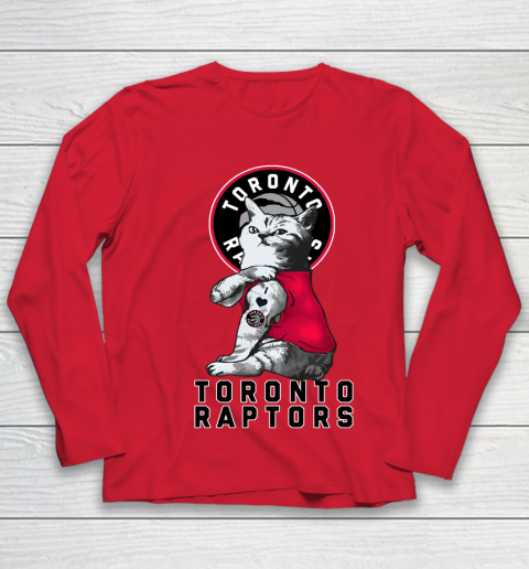 NBA Basketball My Cat Loves Toronto Raptors Youth Long Sleeve 8