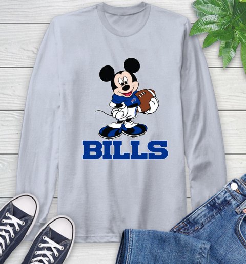 NFL Football Buffalo Bills Cheerful Mickey Mouse Shirt Long Sleeve T-Shirt 6