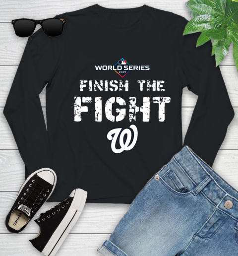 Finish The Fight Washington Nationals World Series 2019 Youth Long Sleeve