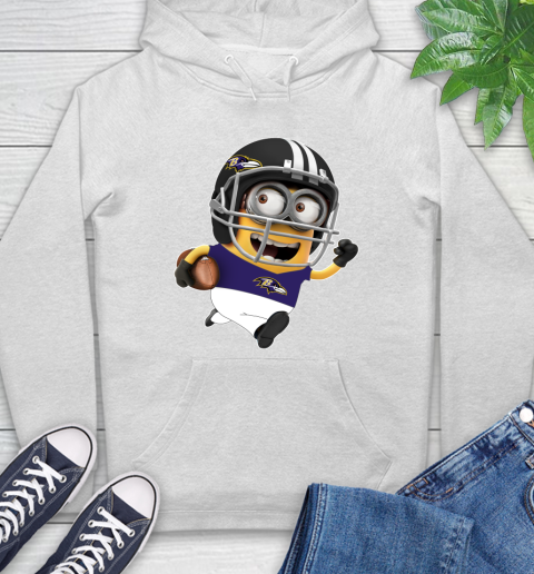 NFL Baltimore Ravens Minions Disney Football Sports Hoodie