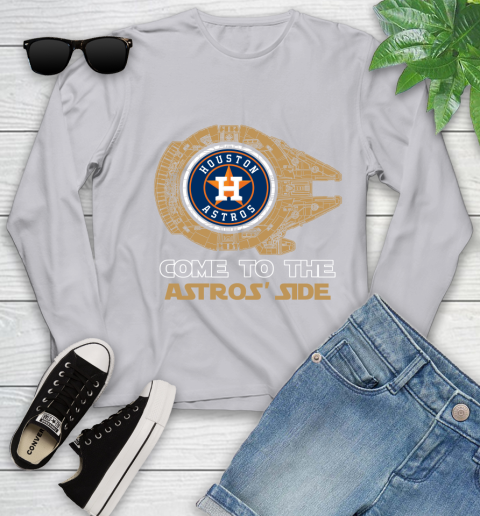 MLB Come To The Houston Astros Side Star Wars Baseball Sports Youth Long Sleeve 5