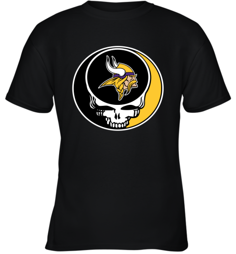 NFL Minnesota Vikings Grateful Dead Rock Band Football Sports pv6KZnKEG4z youth t shirt 26 95 151514 front black