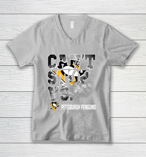 NHL Pittsburgh Penguins Hockey Can't Stop Vs V-Neck T-Shirt 3