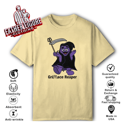 znry grimace reaper grim reaper classic t shirt 2 front yellow haze
