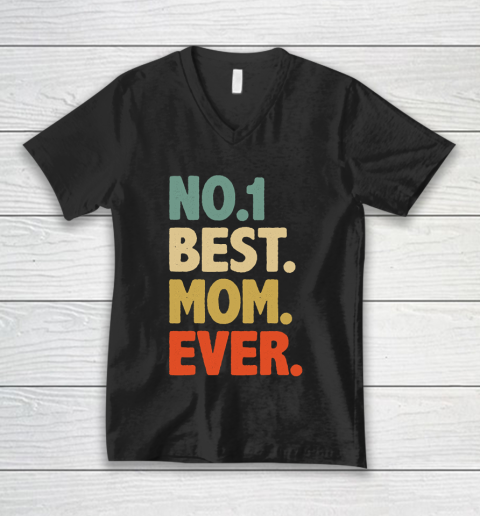 Mother's Day Funny Gift Ideas Apparel  Best MOM Ever Best Gift For Grandma mommy Vintage Retro T Sh V-Neck T-Shirt