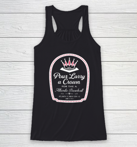 Atlanta Braves Pour Larry A Crown Racerback Tank