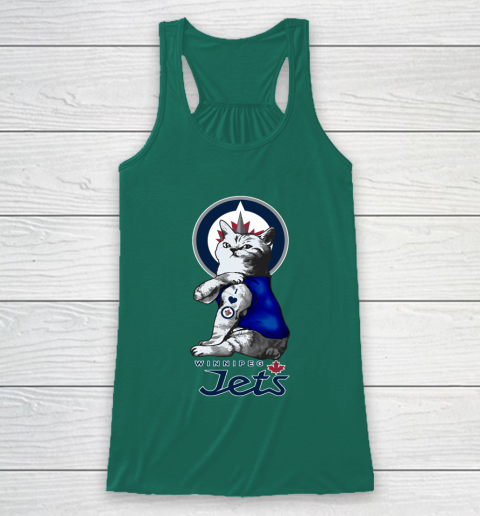 NHL My Cat Loves Winnipeg Jets Hockey Racerback Tank 5