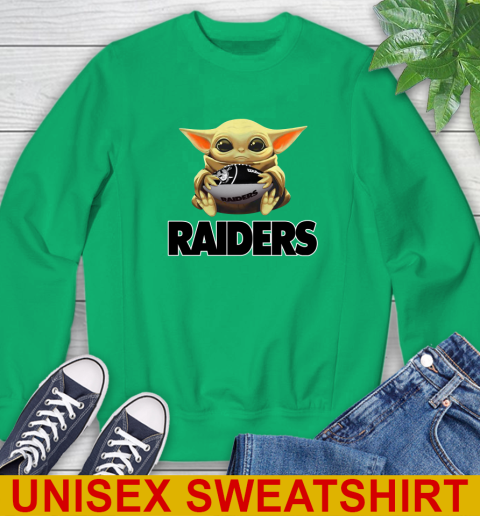 NFL Football Oakland Raiders Baby Yoda Star Wars Shirt Sweatshirt 7 NFL Football Oakland Raiders Baby Yoda Star Wars Shirt Sweatshirt - Image 7