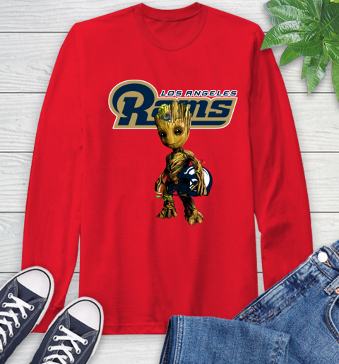 Los Angeles Rams NFL Football Groot Marvel Guardians Of The Galaxy Long Sleeve T-Shirt 10
