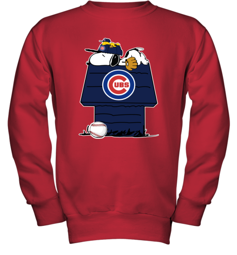 MLB Chicago Cubs Snoopy Woodstock The Peanuts Movie Baseball T Shirt Youth  Sweatshirt