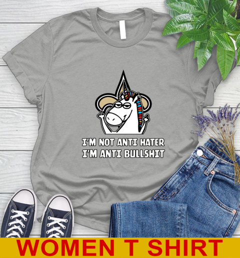 New Orleans Saints NFL Football Unicorn I'm Not Anti Hater I'm Anti Bullshit Women's T-Shirt 11