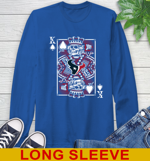 Houston Texans NFL Football The King Of Spades Death Cards Shirt Long Sleeve T-Shirt - Image 12