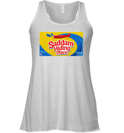 Saddam Hiding Place Spot Gummies Racerback Tank