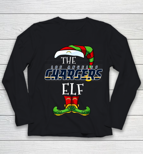 Los Angeles Chargers Christmas ELF Funny NFL Youth Long Sleeve